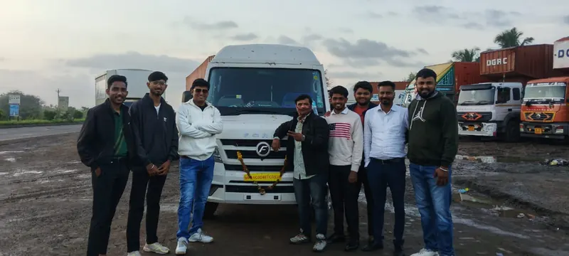Tempo traveller exterior parked at yard, Shri Vyankatesh Tours and Travels