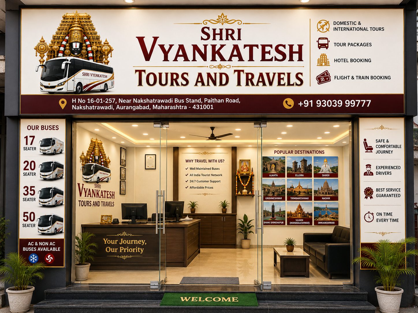 Shri Vyankatesh Tours and Travels office, Nakshatrawadi, Aurangabad